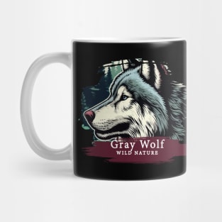 Gray Wolf - WILD NATURE - WOLF -1 Mug